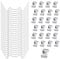 100 pcs Greenhouse Glass Clips, Green House Clips for Glass Pans, Garden Greenhouse Glazing Fixing Clips, Stainless Steel Glazing Clips for Glass House Panels(50 W Glazing Clips & 50 Z Overlap Clips)