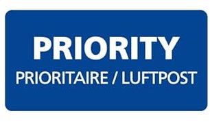 10-500 Stück PRIORITY- LUFTPOST Sticker, Aufkleber - PRIORITAIRE - Par AVION NEU elpohl® (500 Stück)