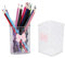 Shpucise Acrylic Clear Pen Pencil Holder Desk Organizer with Removable Bow, Transparent Makeup Brush Pot for Girls Women, Waterproof for School Office Home Gift (2-pack)