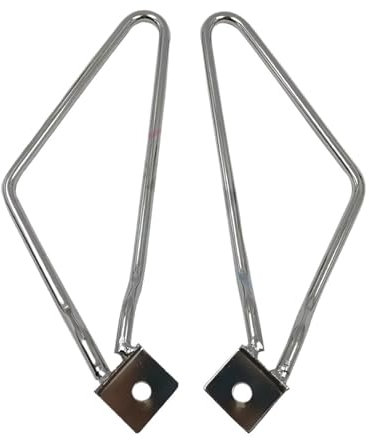 Support Bagage pour Suzuki pour GN125 pour GN 125 pour U-zeal Moto SideTrunk Support Sacoche Barres De Support Porte Bagages(Silver)