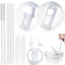TZEKING 2025 Amovible Stanley Cup Couvercle Étanche,Stanley Cup Couvercle Remplacement 30Oz,Stanley Cup Accessoires,Couvercle Stanley Cup,Couvercle de Gobelet Réutilisable avec 4 Paille