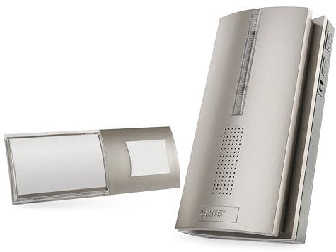 EMOS Kabellose Türklingel/Funkklingel Set mit Repeater Funktion - unbegrenzte Reichweite - 5-stufige Lautstärke bis zu 85 dB - LED-Anzeige - 16 Melodien - Speicherfunktion - batteriebetrieben