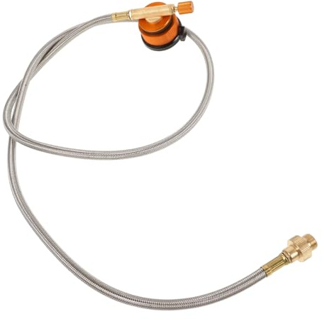 KOMBIUDA Propane Adapter Hose 1m Extension Pipe Sturdy Gas Tank Converter for Outdoor Camping Stove Bbq Grill Gas Cylinder Connector