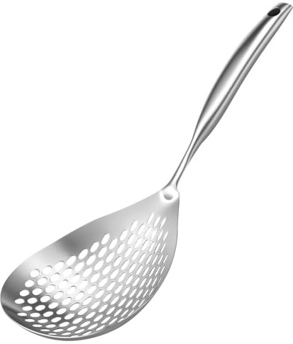 Ohulelks Schaumlöffel, Schaumlöffel Aus Edelstahl 304 mit Langem, Effizienter Schaumlöffel, Multifunktionaler Sieblöffel