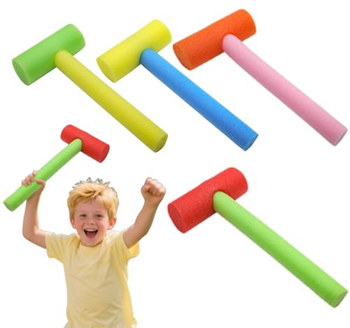Martello giocattolo per bambini, 4 pezzi, set di percussioni e interattivo | Giocattolo a percussione in schiuma sicura, interattivo, abilità motorie fini, gioco per bambini dell'asilo e viaggi