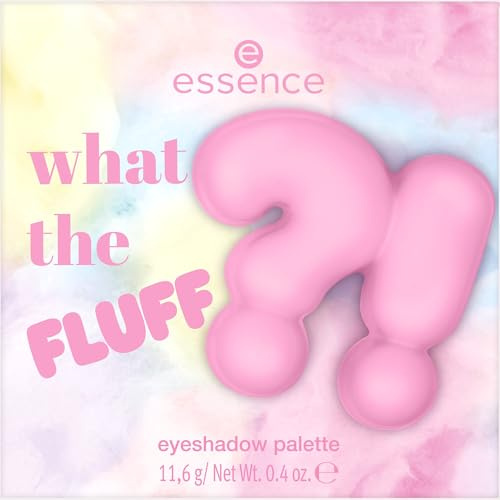 essence WHAT THE FLUFF?! eyeshadow palette, Lidschatten, Nr. 01, Mehrfarbig, 9 Farben, hochpigmentiert, intensiv, vegan, ohne Mikroplastikpartikel, Nanopartikel frei, ohne Parfüm, 1er Pack (11.6g)