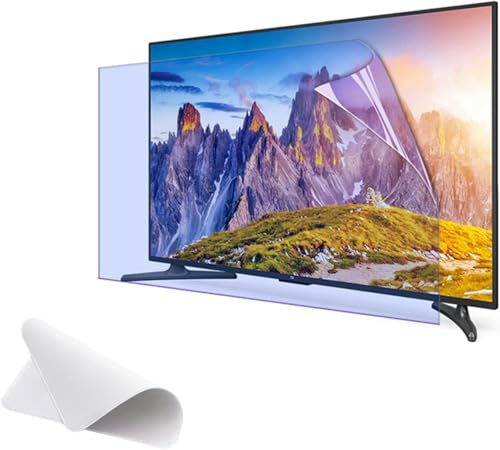 75-85 Zoll Matte, Blendfreie Tv-Bildschirmschutzfolie – Uv- Und Blaulichtfilter Mit Reinigungstuch – Mattierte Folie Mit Bis Zu 90 % Entspiegelung – Für Led-, Lcd-, Plasma- Und Klarglasfernseher – 75