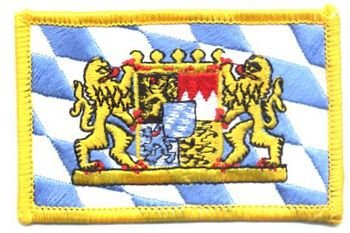 Flaggen Aufnäher Patch Freistaat Bayern Löwen Fahne NEU