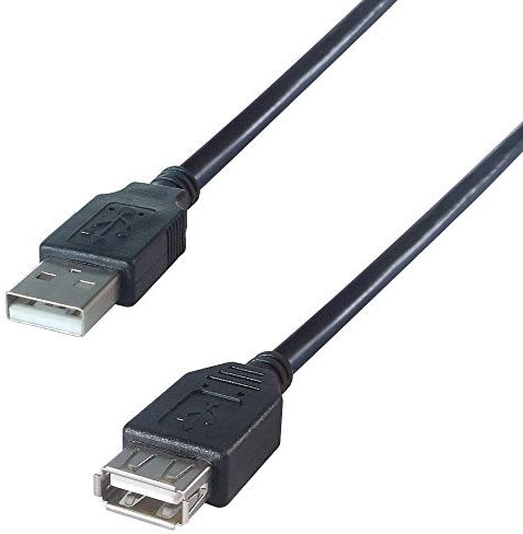 connektgear 26-2803 1.5m USB 2 Extension Cable A Male to A Female - High Speed, Black