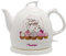 Bestron Wasserkocher im Retro Design, Sweet Dreams, 0,8 Liter, Ca. 1.800 W, Keramik, Weiß