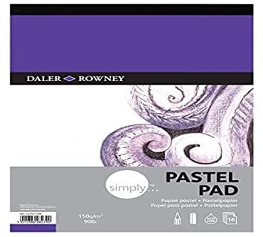 Daler Rowney Bloc Encolado ideal para Pastel DALER ROWNEY Simply, de Formato 29,7 x 42 cm, con 16 Hojas de Papel de 150 g/m2 de Grano Texturado