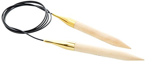 KnitPro K35369 Rundstricknadel, Birkenholz, Beige, 15mm