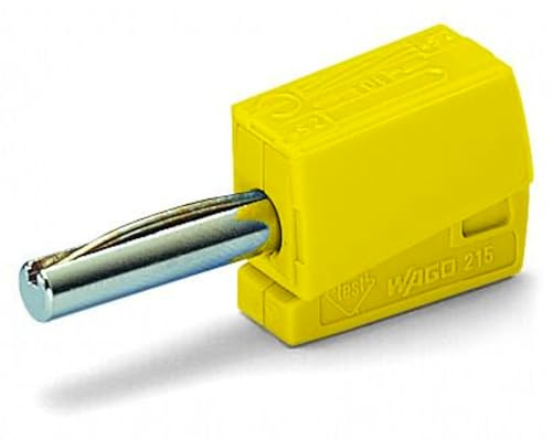 WAGO Banana plug; for socket 4 mm Ø; 2,50 mm²; yellow, 215-511 (50 pcs)