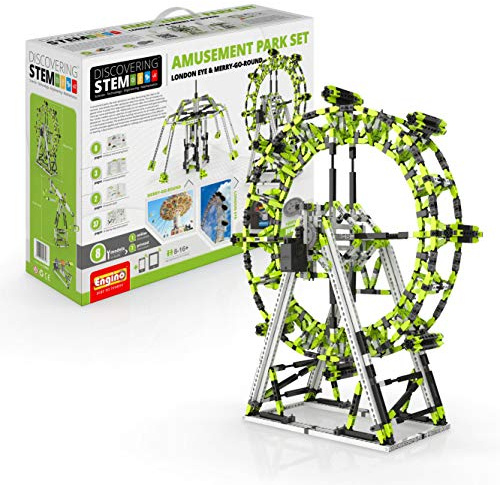 Engino Stem London Eye and Ferris Wheel Amusement Park Set | Building Toys for Kids 9+, Models Powered by Motor, Develops STEM Skills & Knowledge, Teaches Engineering Skills, Great Gift
