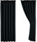 Aspire Homeware Blackout Curtains for Living Room Pencil Pleat Black Bedroom Curtains Tape Top 66 x 72 Drop Super Soft Thermal Insulated Window Curtain Drapes Pair Panel + Tiebacks