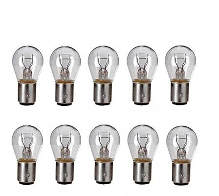24 Volt - 10 Stück - P21/5W - BAY15d - 2-Phasen Lampen, Dual Sockel Nfz LKW Beleuchtung - Glühlampe, Glassockellampe, Glühbirne, Soffitte, Lampen