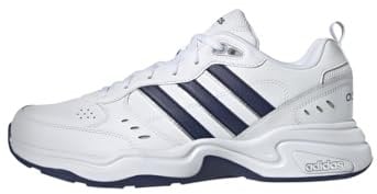 adidas Uomo Strutter Shoes, Cloud White Dark Blue Matte Silver, 39 1/3 EU