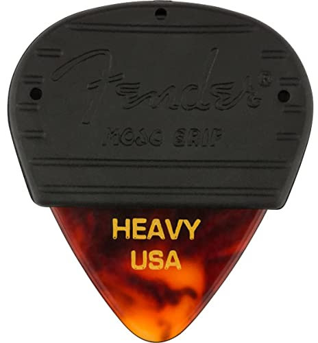 Fender® »MOJO GRIP PICKS - 3 PACK - CELLULOID TORTOISE 351 - HEAVY« 3er Pack Plektren für Gitarre - Stärke: Heavy - Farbe: Tortoise
