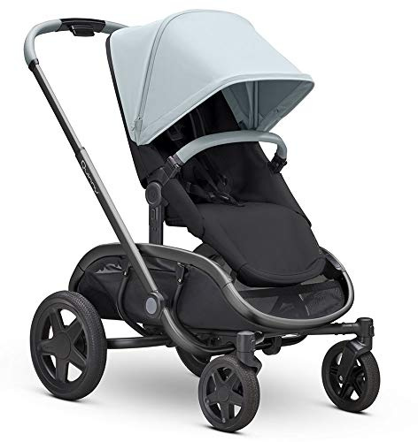 Quinny Hubb Mono Kinderwagen, stylischer Shopping Kinderwagen mit XXL Einkaufskorb und inkl. viel Zubehör, einfach zusammenklappbar, nutzbar ab ca. 6 Monate bis ca. 3,5 Jahre, Frost on Black
