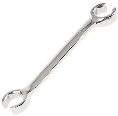 Vogueing Tool Bremsleitungsschlüssel, 22MMx24MM Offener Ringschlüssel, Metrischer Doppelend-Rohrmutternschlüssel für schwer zugängliche, beengte Räume