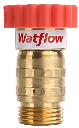 Watflow Lead-Free Brass, Water Pressure Regulator, Garden Hose Pressure Regulator, Pressure Reducer For Camper, Trailer, RV, Garden, Plumbing System, 40-50 psi, 3/4Hose