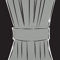 Caravan Curtains Tiebacks Plain 100% Polyester fabric (grey, tiebacks)