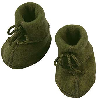Engel Natur, Baby-Schühchen Fleece, 100% Wolle (kbT) (50-56, Schilf Melange)