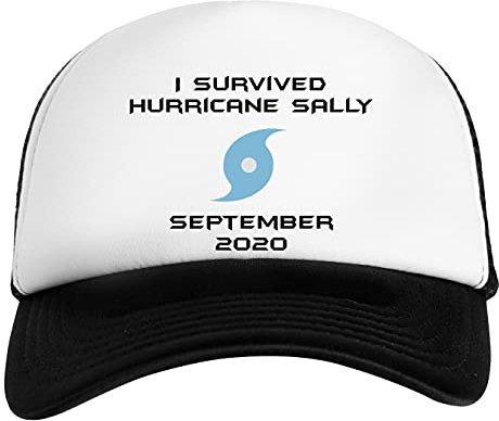 I Survived Hurricane Sally September 2020 Weiß Schwarz Unisex Kinder Baseball Cap Kids White Black