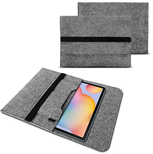 NAUC Sleeve Hülle kompatibel mit Samsung Galaxy Tab S11 S10 S9 S8 S7 Plus/FE 5G Netbook Ultrabook 12,4 Zoll Laptop Filz Case Laptoptasche Schutztasche, Farben:Grau