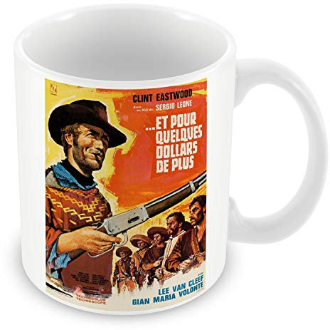 Mug Céramique Tasse Vieille Affiche Française de Film et Pour Quelques Dollars de Plus Rétro Poster Cinéma Vintage