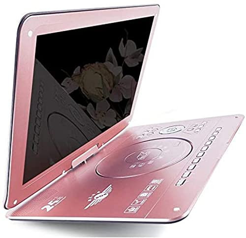 JWCN Portable DVD Player, With USB Port, Ultra-Thin High-Definition Display Built-In Battery Portable Game EVD, Remote Control And Travel Bag Included,Pink,Uptodate