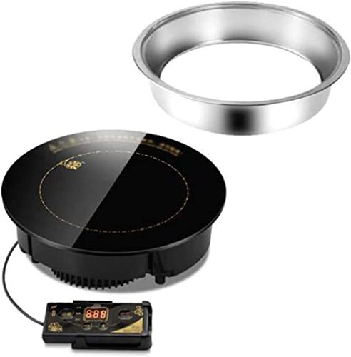 Piano Cottura A Induzione Piano Cottura A Induzione Rotondo Controllo Touch Screen Integrato Per Uso Professionale Piastra Impermeabile Per Regolazione Della Temperatura Elettrodomestici Da Cucina,C