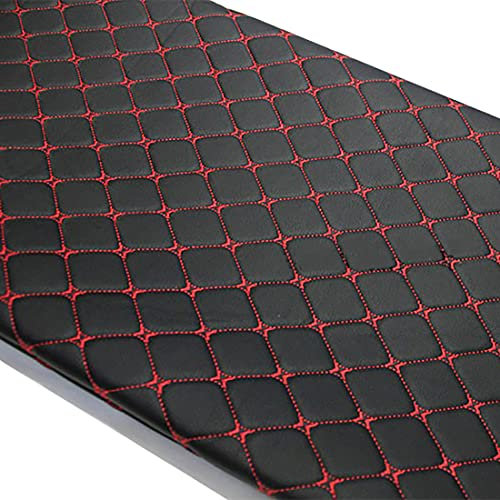 Gestepptes leder Kunstleder Stoff Gesteppter Schaumstoff Dick Schwamm Backing Gitter Polsterstoff Lederimitat Vinyl Stoff Für Autoverkleidung Autohimmel Möbel DIY Dekoration(Size:1.4x1m,Color:1 black)