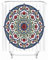 EHOMERY Duschvorhang Dachschräge Badewanne Duschrollo Ohne Kassette Blumenmuster Polyester Weiß Rostfreie Ösen Und 12 Hakenringe, 180X180Cm
