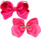 2 Stück Schleifen-Haarspangen, Pferdeschwanz-Clips 3 Zoll, Entenschnabel-Haarschleifen für Kinder Mädchen Frauen (Rose Red)