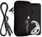 kwmobile Handytasche für Smartphones XL - 6,7/6,8 - Neopren Handy Hülle Weiß Schwarz - Handy Tasche mit Kette 17,2 x 8,4 cm Innenmaße - Smile Herz