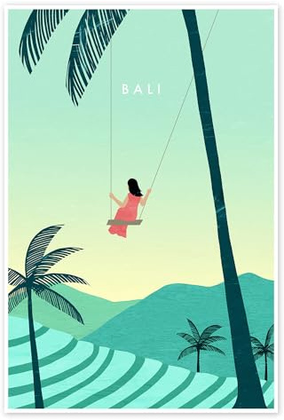 Bali Poster von Katinka Reinke 20 x 30 cm Türkis Wandbilder Wanddeko