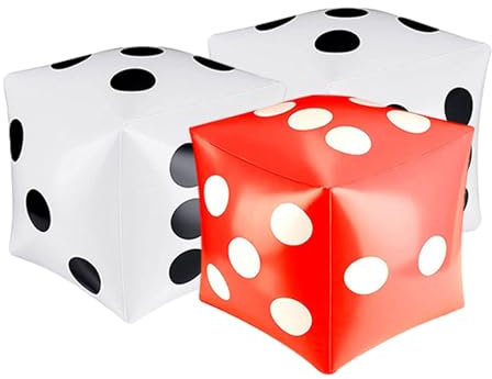 2 Giocattoli Gonfiabili Gonfiabili Gonfiabili Grandi Dadi Per Bambini, Finti Cubi Gonfiabili Per Giochi Di Festa In Piscina Favori Giochi Da Tavolo Per Interni E All'Aperto, 30 Cm