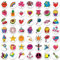 MORCART 54 imanes para nevera, imanes de emoji para pizarra magnética, divertidos imanes decorativos para cocina, nevera, pizarra, pizarra, tablón de anuncios, oficina, regalo para niños y adultos