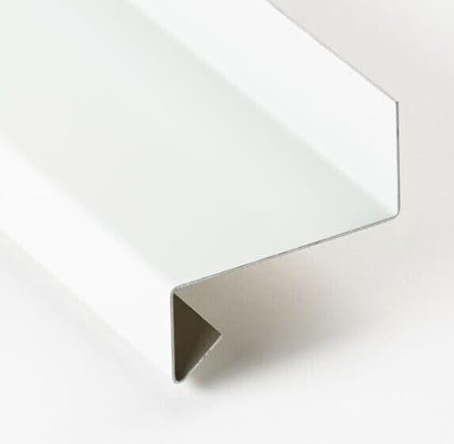 Fensterbank Tropfblech Alu Abschluss 5° weiss 2mm Ral9016 T=50-400mm 500mm, 750mm, 1000mm, 1500mm oder 2000mm (Fensterbank 2mm Alu Ral 9016 2000mm, 15/40/50/25)