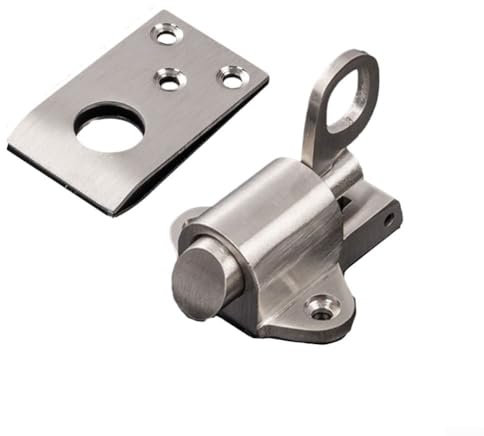 Emiif Edelstahl-Federriegel, Diebstahlsicherung, automatischer Riegel, Türriegel 1570437476