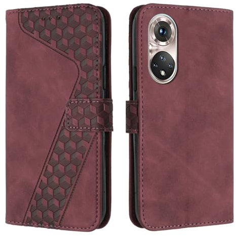 Custodia per cellulare in pelle flip per Huawei P50 Pro P30 P20 Mate 20 10 Lite P Smart Y5 Y6 Y7P Custodia per carta a portafoglio, rossa, per Huawei Mate 20 Pro
