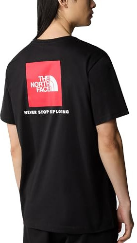 THE NORTH FACE Camiseta Redbox 87NP para Hombre de algodón Negro, Negro, XL