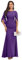 Sirène Sirène Mère de la Mariée Robe Cape Manches Mousseline de Soie Longue Mère du Marié Robes pour Mariage, violet, 32