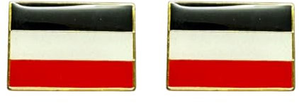 Anstecker Fahne Deutsches Kaiserreich,Deutsches Reich, Deutschland, Flagge, Flagge schwarz-weiß-rot, rechteckig, als Anstecknadel im 2er Pack, Pin Anstecknadel