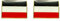 Anstecker Fahne Deutsches Kaiserreich,Deutsches Reich, Deutschland, Flagge, Flagge schwarz-weiß-rot, rechteckig, als Anstecknadel im 2er Pack, Pin Anstecknadel