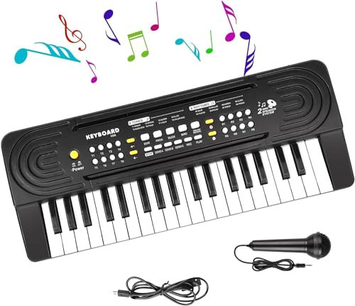 m zimoon 37 Key Upgrade Piano for Kids, Electronic Keyboard Piano for Kids Beginners, Educational Toys for 3-8 Year Old Boys Girls, Ages 3-8