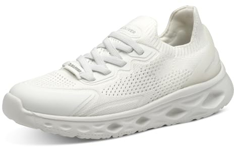 s.Oliver Mädchen Sneaker flach mit Chunky-Sohle Sportlich, Weiß (White), 38 EU