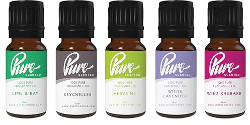 White Designer Fragrance Oil Pack Five 10ml Bottles 100% Pure Uncut, Suitable for Making Candles and Soaps