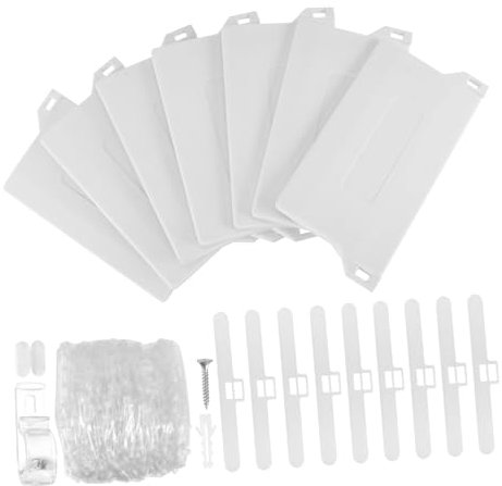 ORFOFE 1 Set Vertikale Jalousien Zubehör Für Vorhänge 20 Perlen 10 Lamellen 10 Haken 4 Clips 1 Haken Weiße Ersatzteile Für Fensterdekoration Und Sonnenschutz
